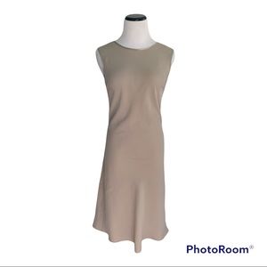 Josie Natori nude a line sleeveless dress